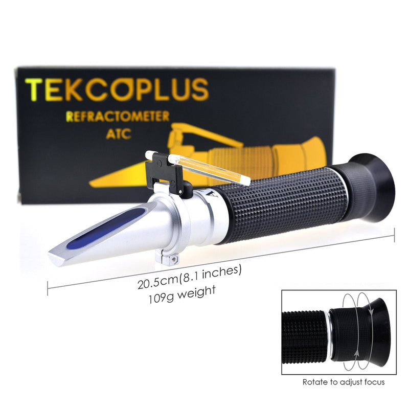 [Australia - AusPower] - Optics Alcohol Refractometer 0-80% Volume Percent ATC for Alcohol Liquor Production Spirit Alcohol Measurement Ethanol with Water Distilled Beverages Winemakers with Extra LED Light & pipettes 