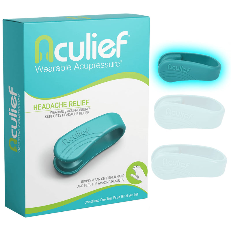 [Australia - AusPower] - Aculief - Award Winning Natural Headache, Migraine, Tension Relief - Wearable Acupressure Device and Cooling Headache Hat - Natural Drug-Free Relief - Includes Clip and Hat 