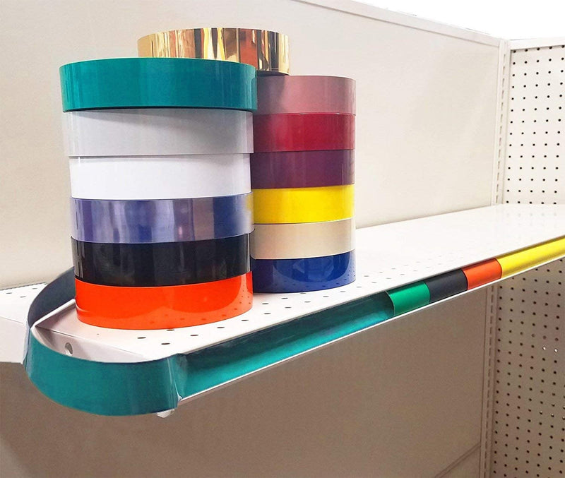 [Australia - AusPower] - Decorative Gondola Shelving Vinyl Insert for Ticket Channel 130' x 1.25", Teal 1 Roll 