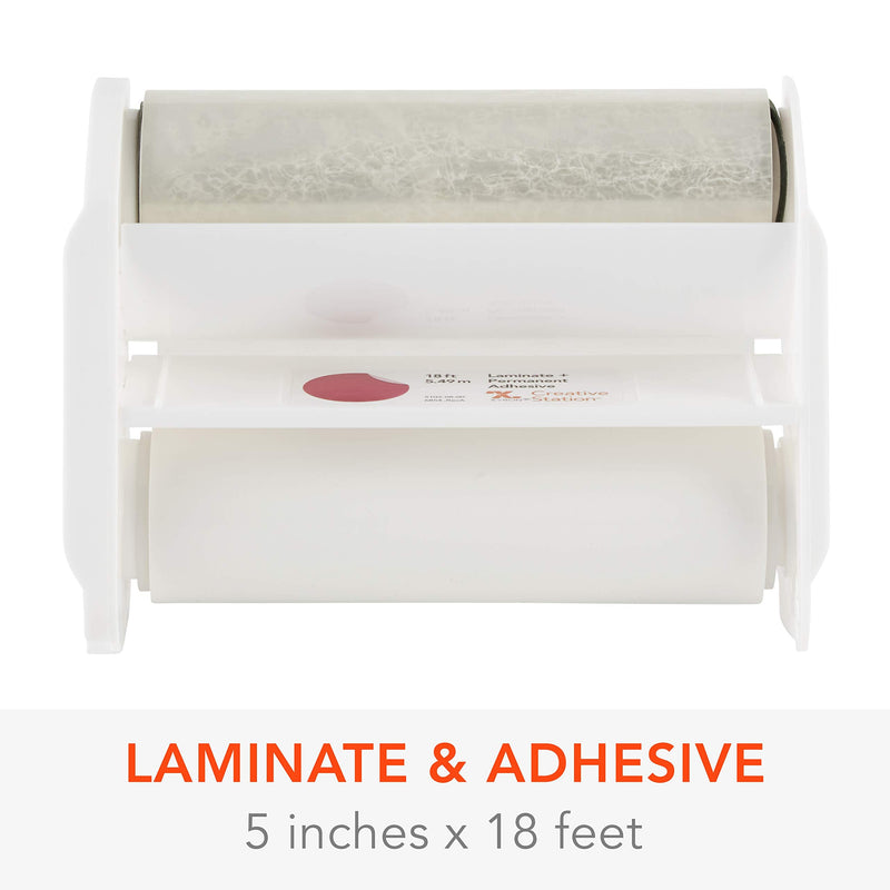 [Australia - AusPower] - Xyron Laminate / Adhesive Refill for Creative Station Lite, 5" x 18', Refill-Cartridge for Label Maker, Laminator Machine, Scrapbooking & Craft, Home Office & Home School Supplies (5102-08-00ML) 18' Refill - Laminate/Adhesive 