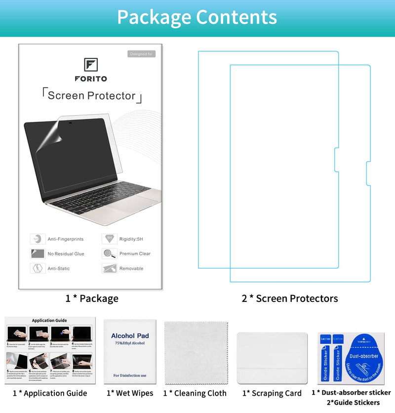 [Australia - AusPower] - 2 Pack 14 inch Anti Glare Laptop Screen Protector, Anti Scratch & Anti Fingerprint Screen Filter Compatible with 14" HP/DELL/ASUS/Acer/Samsung/Lenovo/Toshiba with 16:9 Aspect Ratio Laptop 
