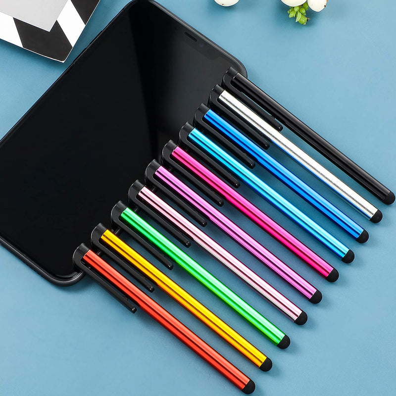 [Australia - AusPower] - 60 Pieces Stylus Pens Slim Capacitive Stylus Touch Pens for Universal Touch Screens Devices, Compatible with iPhone, iPad, Tablet (10 Colors) 