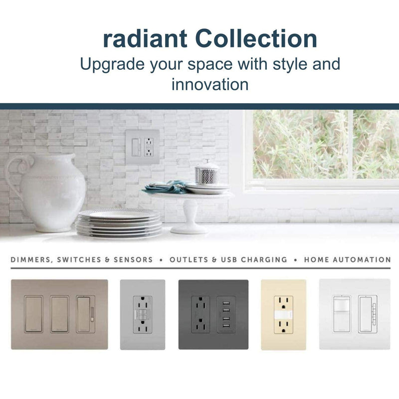 [Australia - AusPower] - Legrand - Pass & Seymour radiant Decorator Outlet with 3.1 Amp USB Charger, White, Comes with Wall Plate, TM826USBWPWCCV4 White with Wall Plate 