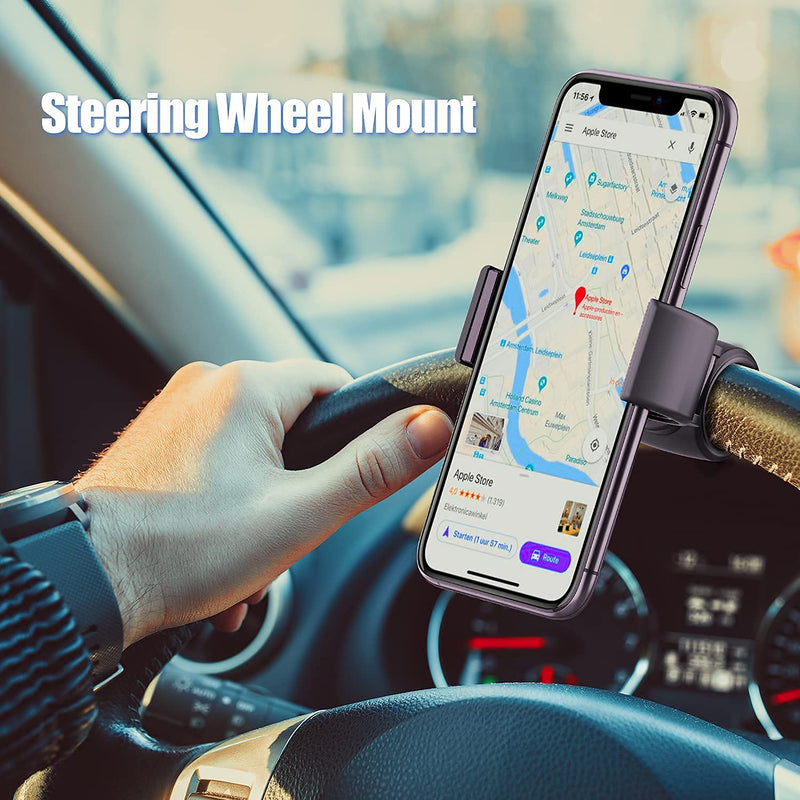 [Australia - AusPower] - WixGear All in One Multifunctional Phone Mount Pole Mount Bike Mount, Desk Mount, Shelf Mount, Air Vent Mount, Driver Mount, Headrest Mount, Stroller Mount, Desk Mount Simple One Mount for Everywhere 