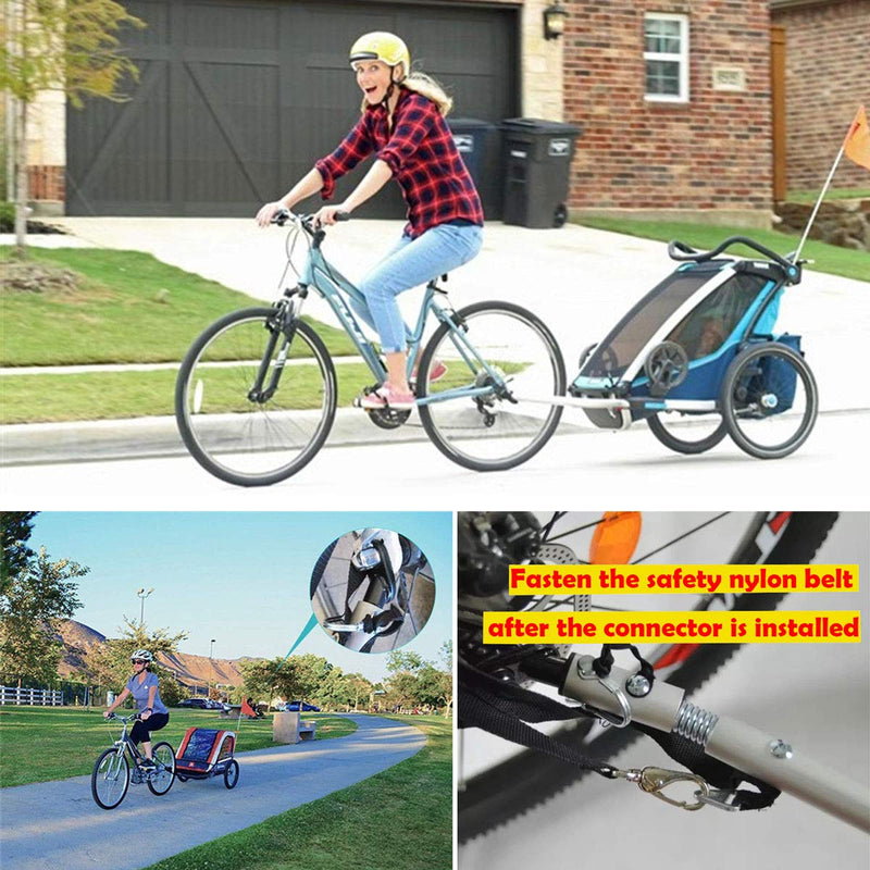 [Australia - AusPower] - Farbetter Upgraded Bike Trailer Coupler Connector Hitch Baby Pet Hitch Linker Connector, Hitch Adapter Attachment, Bicycle Rear Rack Accessories 