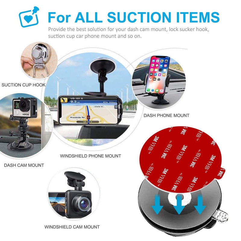 [Australia - AusPower] - Very High Bond Sticky Adhesive, AZXYI 6 Pack Dashboard Pad Mounting Disk Adhesive Replacement Kit, Double-Sided Stickers for Suction Cup Dashboard Phone Holder & Windshield Car Mount 