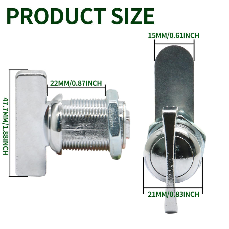 [Australia - AusPower] - Moicstiy 3 Pcs Cam Lock Thumb Operated Cabinet Lock 7/8" Non-Locking Compartment Lock for Camper, Vehicles, RV Compartment Door 