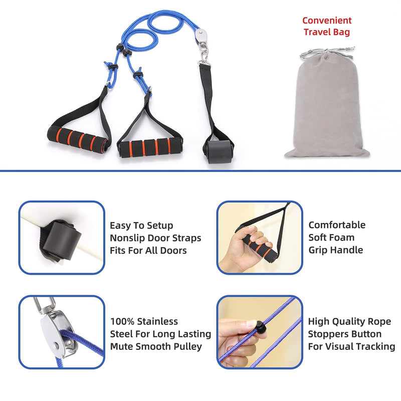 [Australia - AusPower] - Fanwer Shoulder Pulley - Multi-Use Pulleys for Shoulder Rehab Over Door - Arm Rehabilitation Assisting Exercise Equipment for Rotator Cuff Recovery, Improve Flexibility Stretching, Range of Motion 