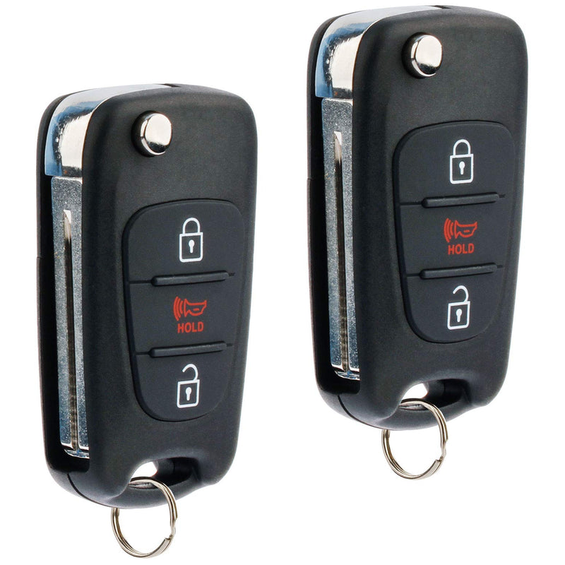 [Australia - AusPower] - fits 2012-2014 Kia Rio / 2010-2013 Kia Soul Flip Key Fob Remote Case Shell (NYOSEKSAM11ATX), Set of 2 ki-nyo-3b-flip-case x2 