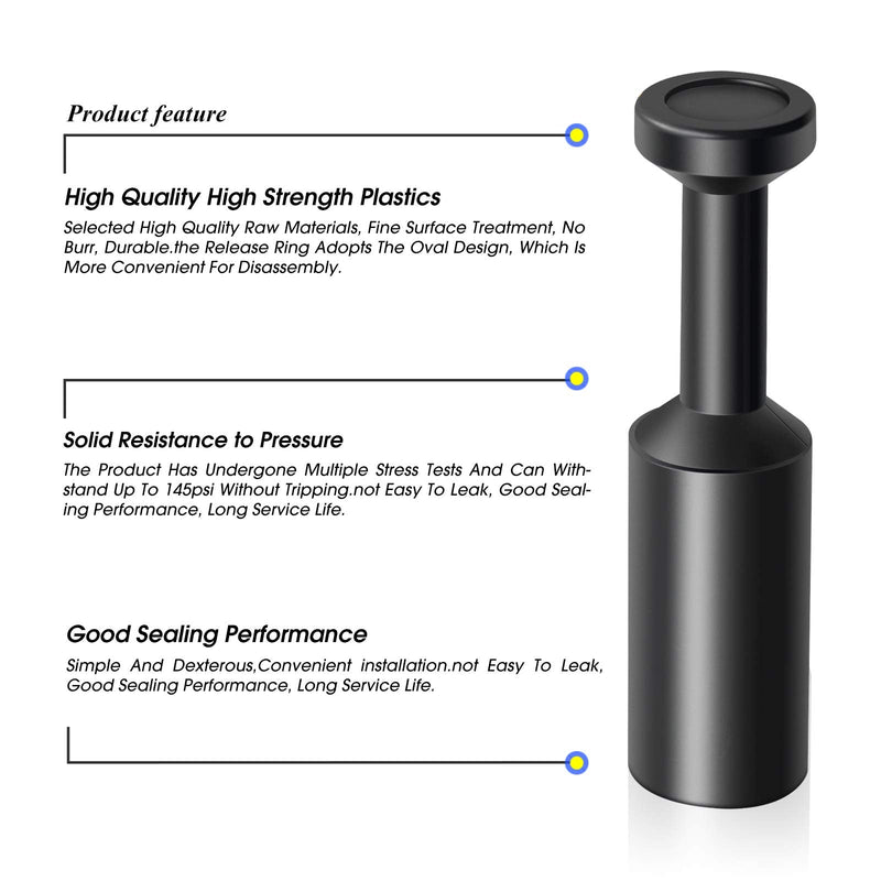 [Australia - AusPower] - TAILONZ PNEUMATIC 1/4 Inch Push-to-Connect Fitting Plug Pbt Resin PP-1/4(Pack of 20) 1/4"OD 