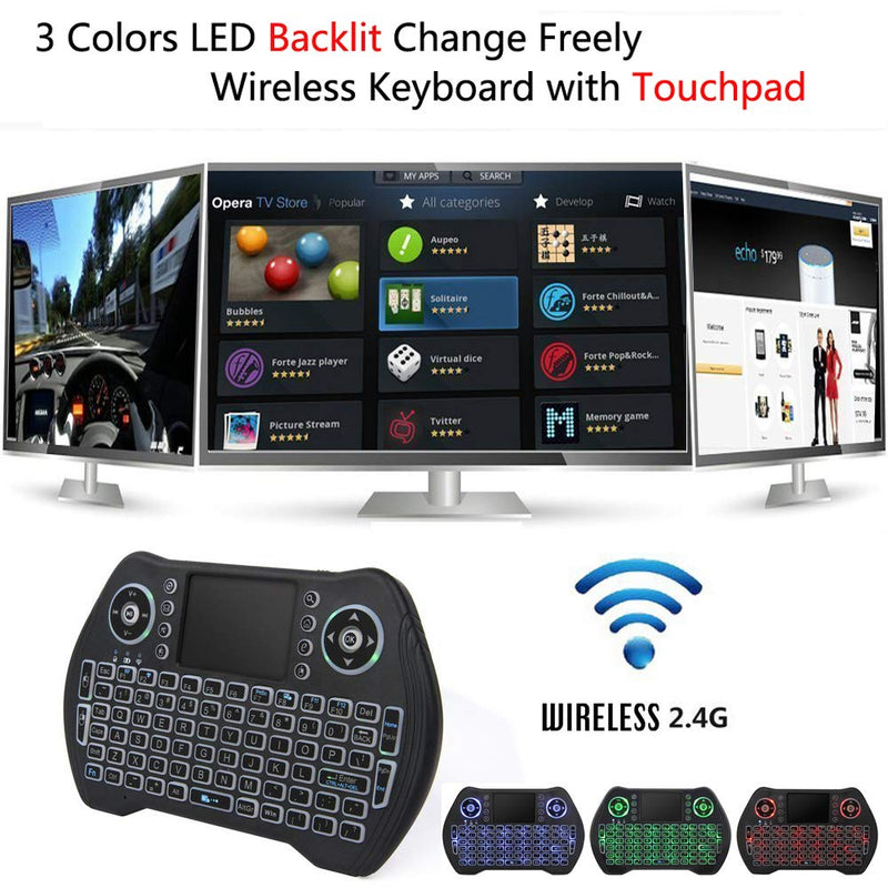 [Australia - AusPower] - 2.4G Wireless Keyboard with Touchpad Mouse, LED Backlit USB Mini Keyboard Multi-Media Handheld Android Box Remote Keyboard for Pc,Pad,Xbox 360, Ps3, Google Android Tv Box, Htpc, Iptv, Raspberry Pi 