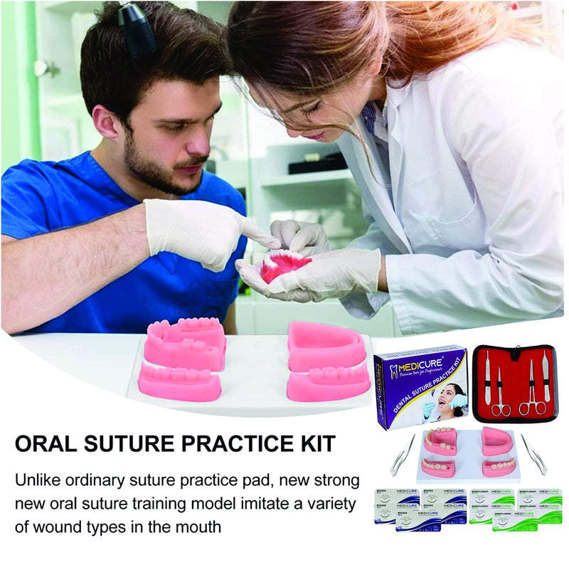 [Australia - AusPower] - Dental Suture Practice Kit Oral Suture Gum Training Pad Model for Dental Clinic Implants on Soft Teeth Gum 