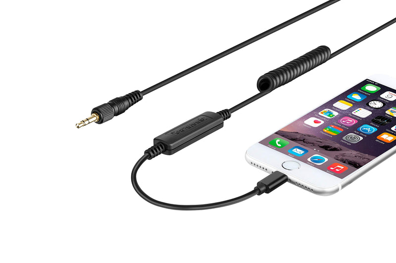 [Australia - AusPower] - Saramonic Locking 1/8" TRS Male to Apple Lightning Output Cable for iPhone & iPad (LC-C35), Locking 3.5mm 