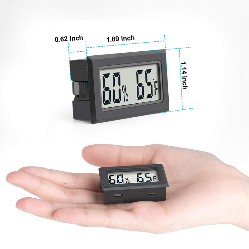 [Australia - AusPower] - Mini Digital Thermometer 2-Pack Hygrometer Indoor Humidity Monitor Temperature Humidity Gauge Meter with Fahrenheit (℉) for Humidors, Greenhouse, Garden, Cellar, Closet, Fridge Etc by DWEPTU 