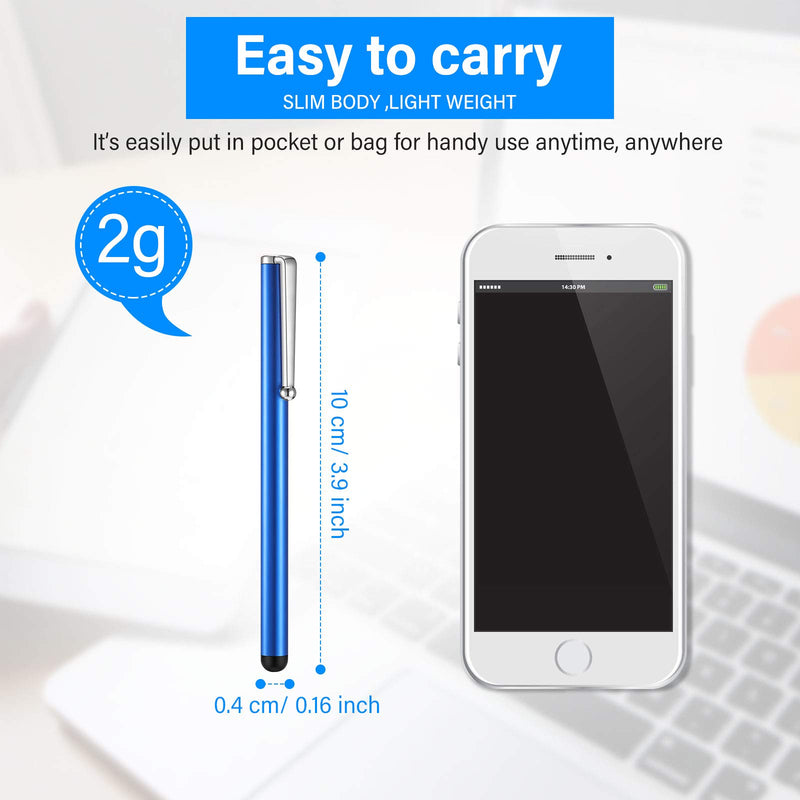 [Australia - AusPower] - 130 Pieces Stylus Pens for Touch Screens Slim Capacitive Stylus Universal Digital Pen Compatible with Most Devices with Capacitive Touch Screen, 10 Colors 
