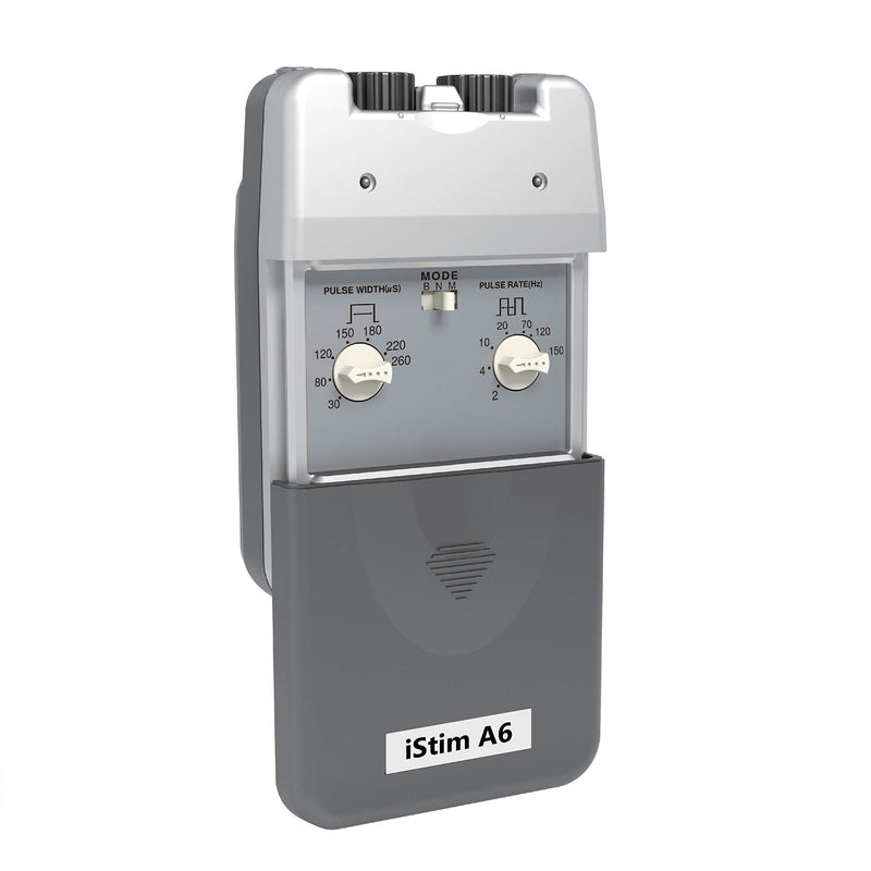 [Australia - AusPower] - iStim A6 Analog Rechargeable Dual Channel TENS Unit/TENS Device/TENS Machine - for Pain Relief/Pain Control and Management - 3 Modes and Easy to Use (Including Electrode Pads) 