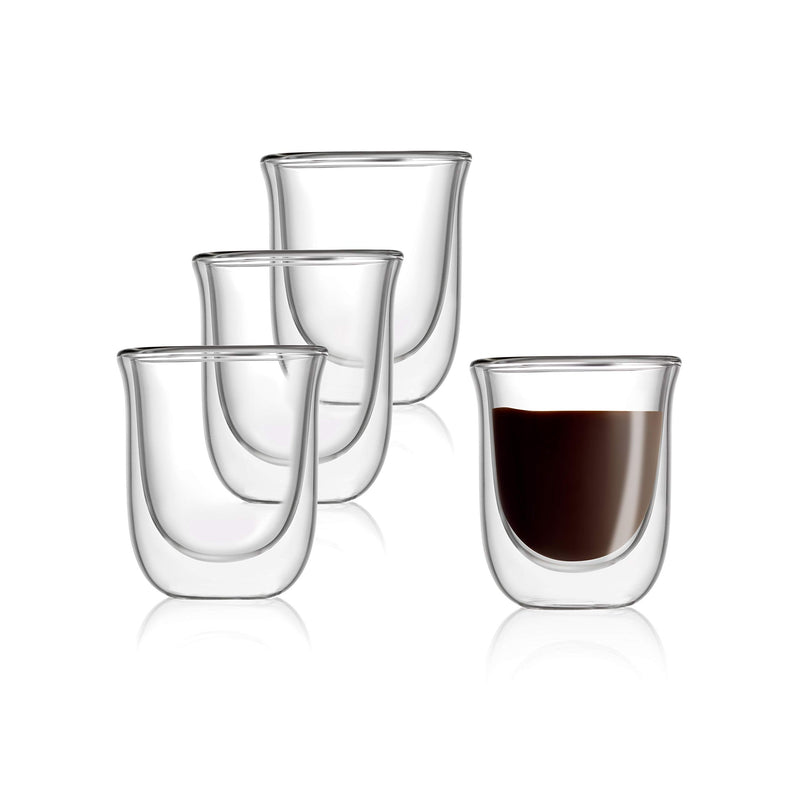 [Australia - AusPower] - JoyJolt Javaah Double Walled Espresso Glasses Espresso Cups (Set of 4)- 2-Ounces 