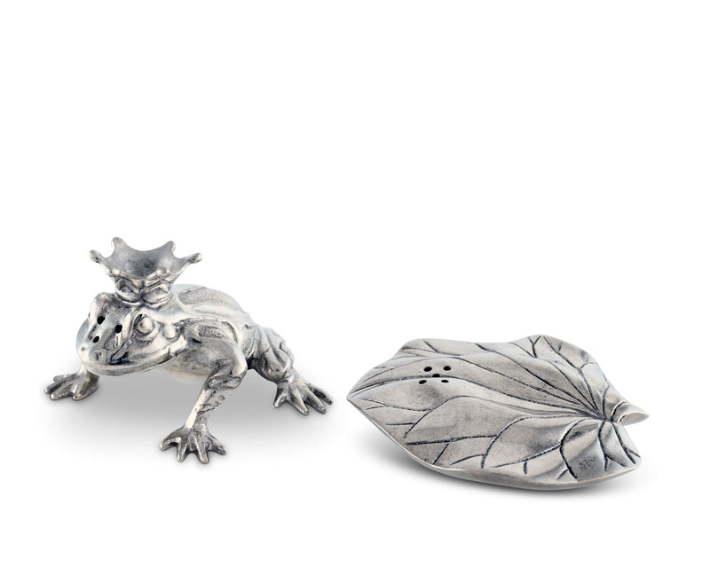 [Australia - AusPower] - Vagabond House Frog Prince Salt and Pepper Shaker Set S&P Shaker 3 inch x 3 inch 