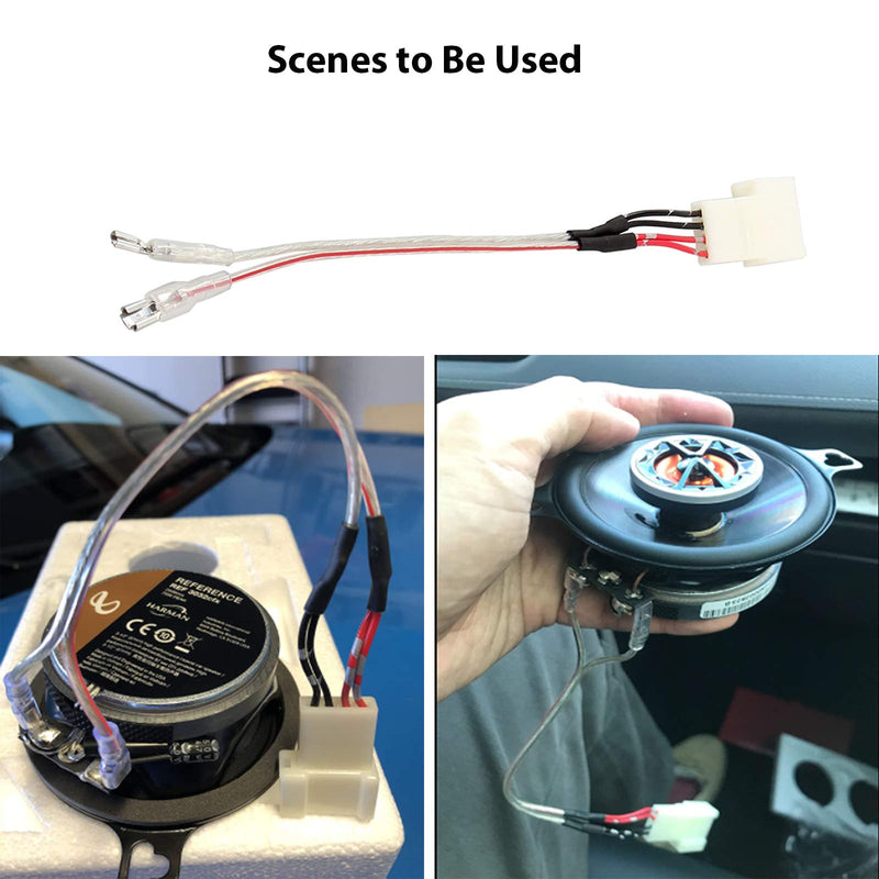 [Australia - AusPower] - RED WOLF Car Front Center Dash Tweeter Wiring Harness Replacement for 2012-2019 Toyota Corolla, 2008-2019 Toyota Highlander, Subaru 2012-2020 Install Aftermarket Pro Tweeter Connector Plug Cable 2PCS 