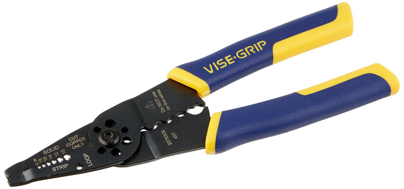 [Australia - AusPower] - IRWIN Vise-Grip Wire Stripping Tool / Wire Cutter, 8-Inch (2078309), Multicolor 