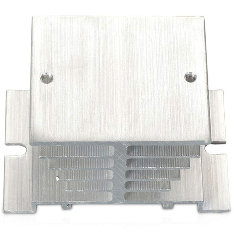 [Australia - AusPower] - YXQ Heatsink Base Solidstate Relay Aluminum Sheet Cooler with M4 Mount Screw Silver Tone 