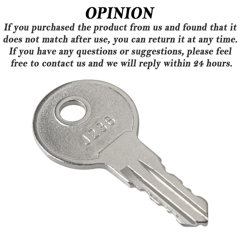 [Australia - AusPower] - J236-A J236 Key,New Door Lock Keys for Most Common Utility, Compartment, and Hatch Locks Used in The RV Industry(Silver - 2 pcs) 