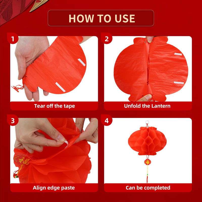 [Australia - AusPower] - 20PCS Chinese Red Lanterns, for New Year Spring Festival, Wedding and Restaurant(25 Cm/10") 