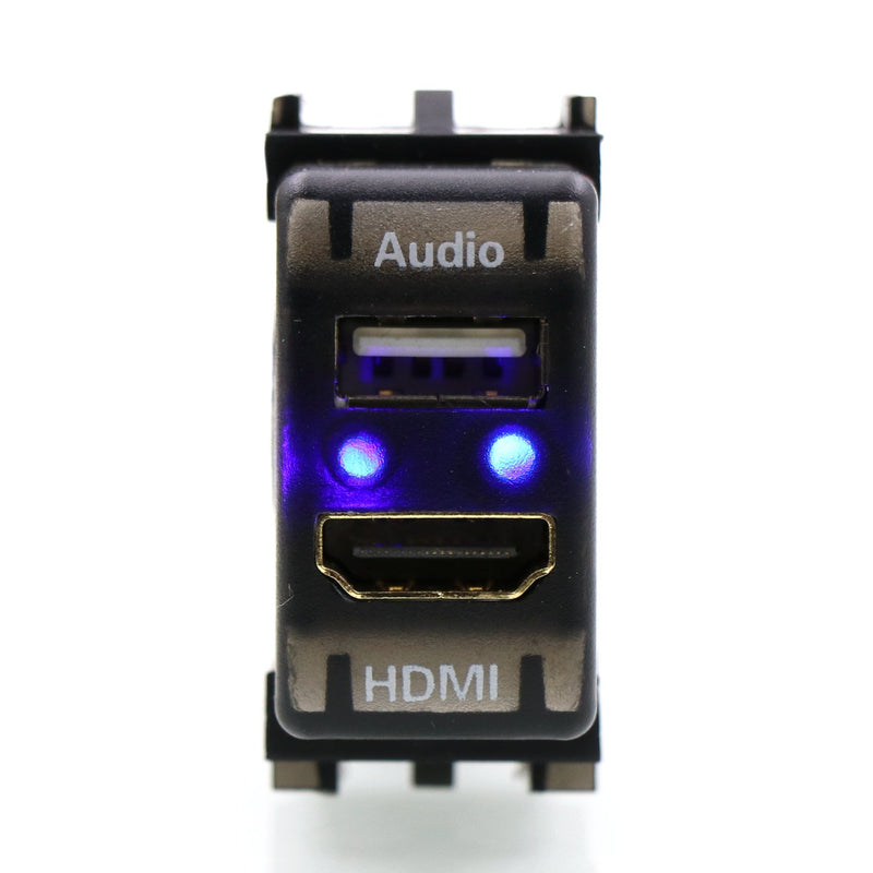 [Australia - AusPower] - HDMI Socket Mount Cable +USB Audio Input Use for Nissan 