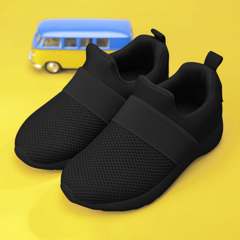 [Australia - AusPower] - QIJGS Toddler/Little Kid Boys Girls Shoes Running Sneakers Athletic Tennis Walking Shoes 5 Toddler Black 