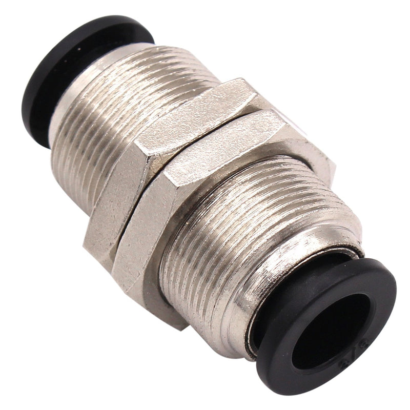 [Australia - AusPower] - Bulkhead Union Push to Connect Tube Fitting 3/8 In Tube OD Stainless Steel Double Threaded (5 Packs) 