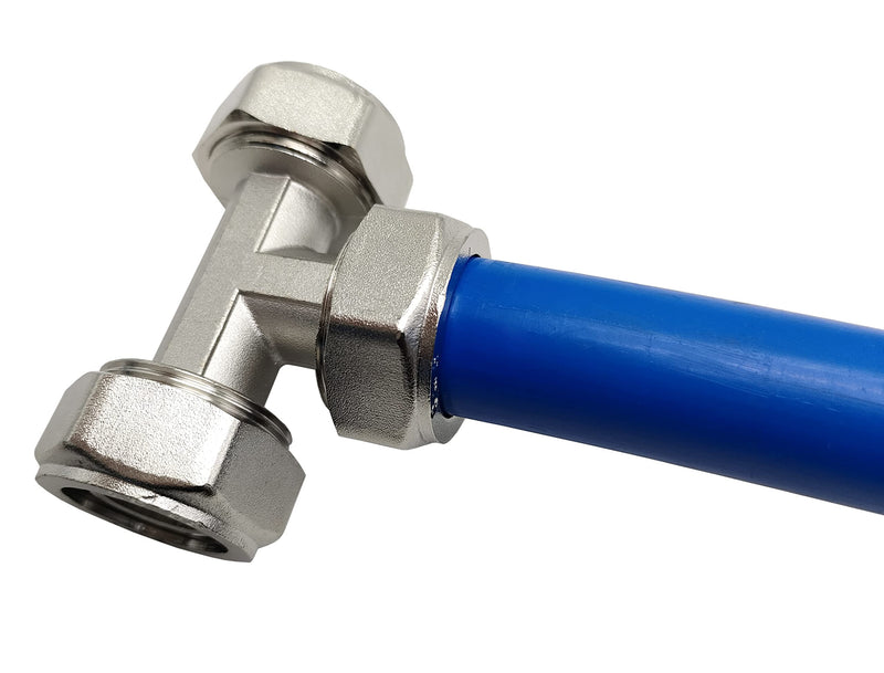 [Australia - AusPower] - 3/4 Inch Tee Fitting Compression Tee Fittings for 3/4 Inch Tubing System (2 pcs) 2 