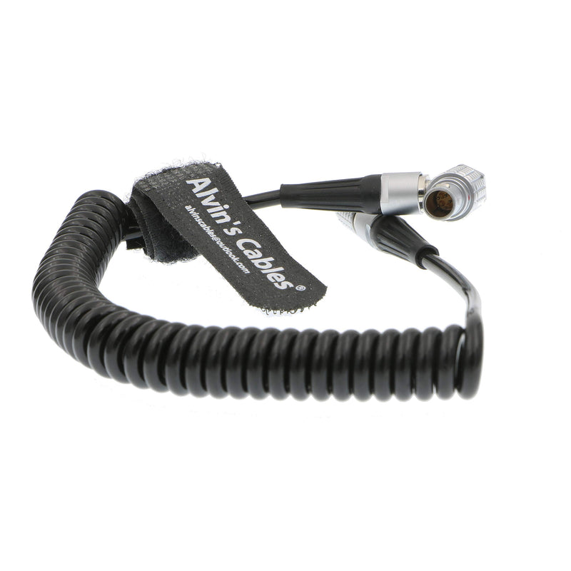 [Australia - AusPower] - Alvin's Cables 5 Pin Timecode Coiled Cable for Sound Devices ZAXCOM DENECKE XL-LL Right Angle 5pin 