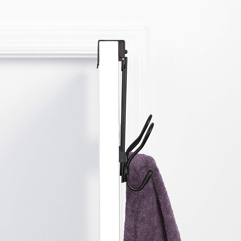 [Australia - AusPower] - Zenna Home SnugFit Hook Rack Over the Door Organizer, Oil Rubbed Bronze (E257HB) 3 Double Hooks 