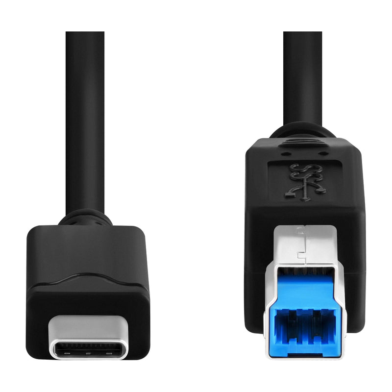 [Australia - AusPower] - VEBNER 20ft USB Type C to USB Type B 3.0 - Tethering Cable Compatible with MacBook Pro, HP, Dymo, Epson, Brother, Xerox, Lexmark, Canon, Samsung and More Black 