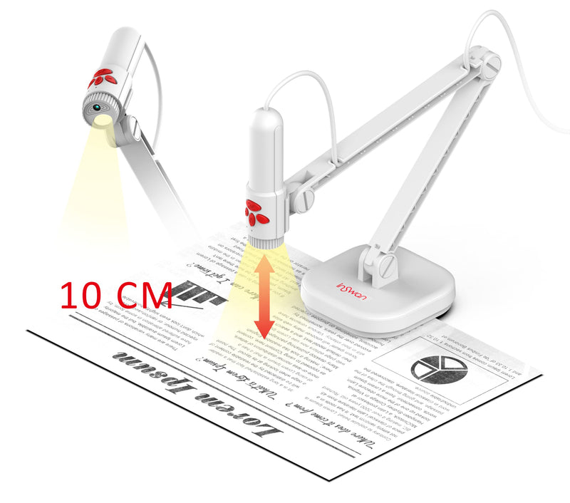 [Australia - AusPower] - INSWAN INS-3 Detachable 3-in-1 5MP USB Document Camera/Webcam/Visualizer - Capture Quad High Definition Images at Any Angle for Remote Teaching, Distance Learning, Video Conferencing, Object Viewing 