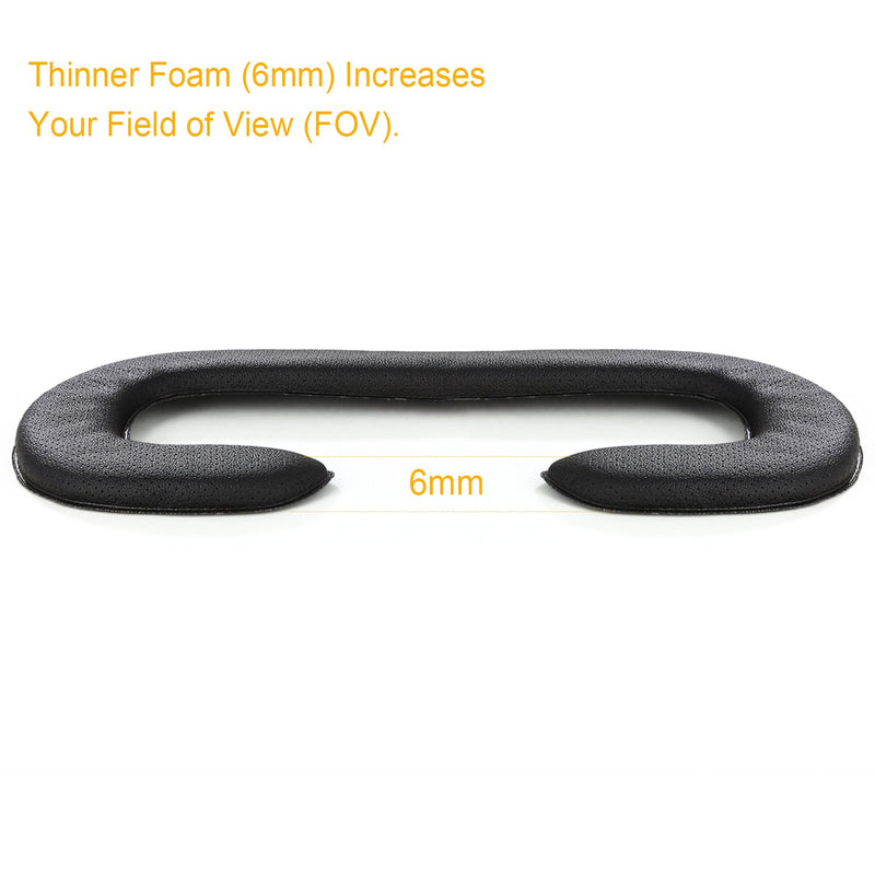 [Australia - AusPower] - Vive VR Face Cover, JARMOR Replacement Eye Mask Pad with Memory Foam & PU Leather [Better FOV] [2 Pack, 6MM & 18MM] for HTC Vive VR - Black 