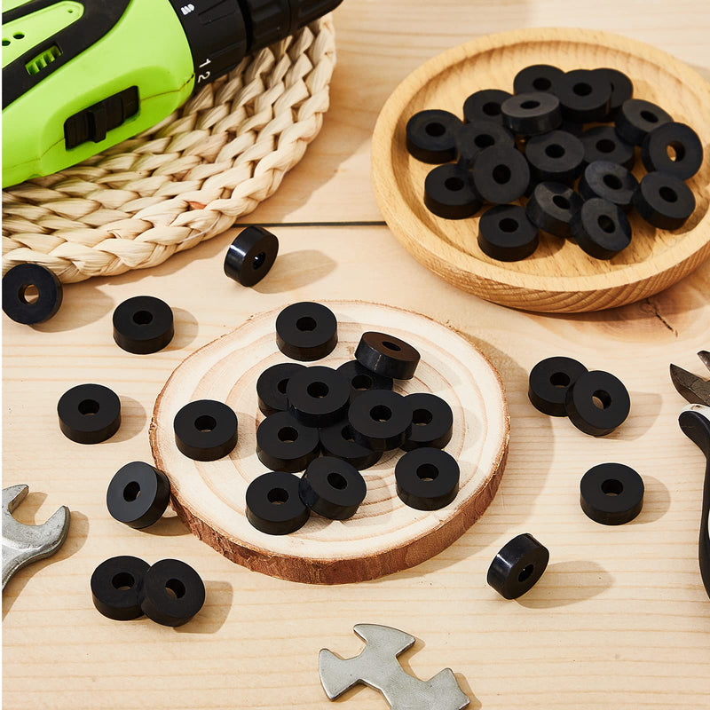 [Australia - AusPower] - Thick Rubber Washers 3/4 Inch OD x 1/4 Inch ID x 1/4 Inch Thickness Rubber Bushing Black Rubber Spacer Bushing Washers Flat Washers (25 Pack) 25 