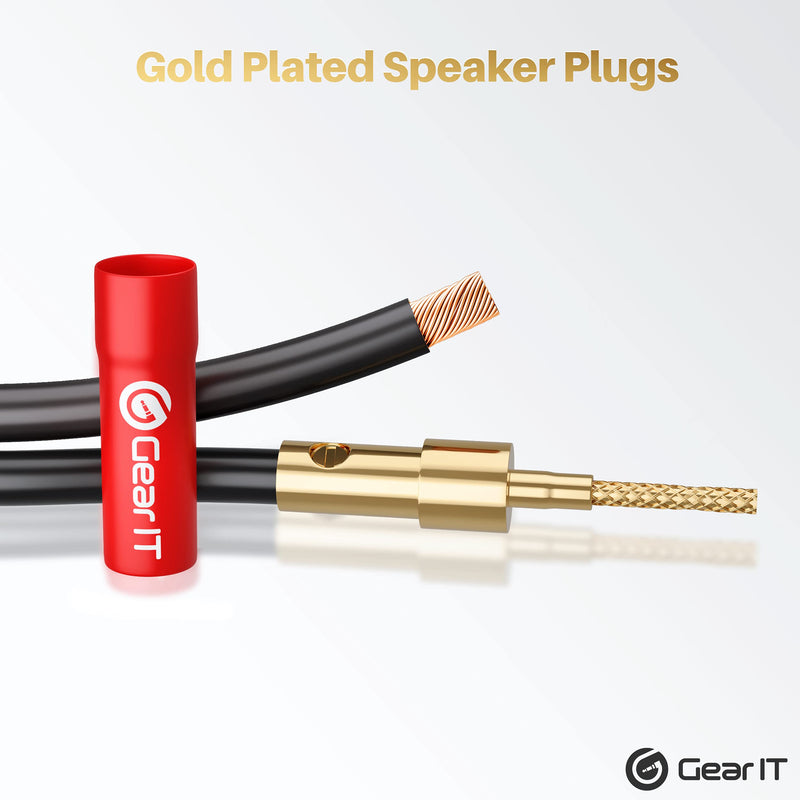 [Australia - AusPower] - GearIT Flex Pin Banana Plugs for Speaker Wire (6 Pairs, 12 Pieces), Speaker Connector Pin Plug Type, 24K Gold Plated Insulated for Spring-Loaded Speaker Banana Jack Terminals PVC - Flex Pin (Spring Terminal Connectors) 