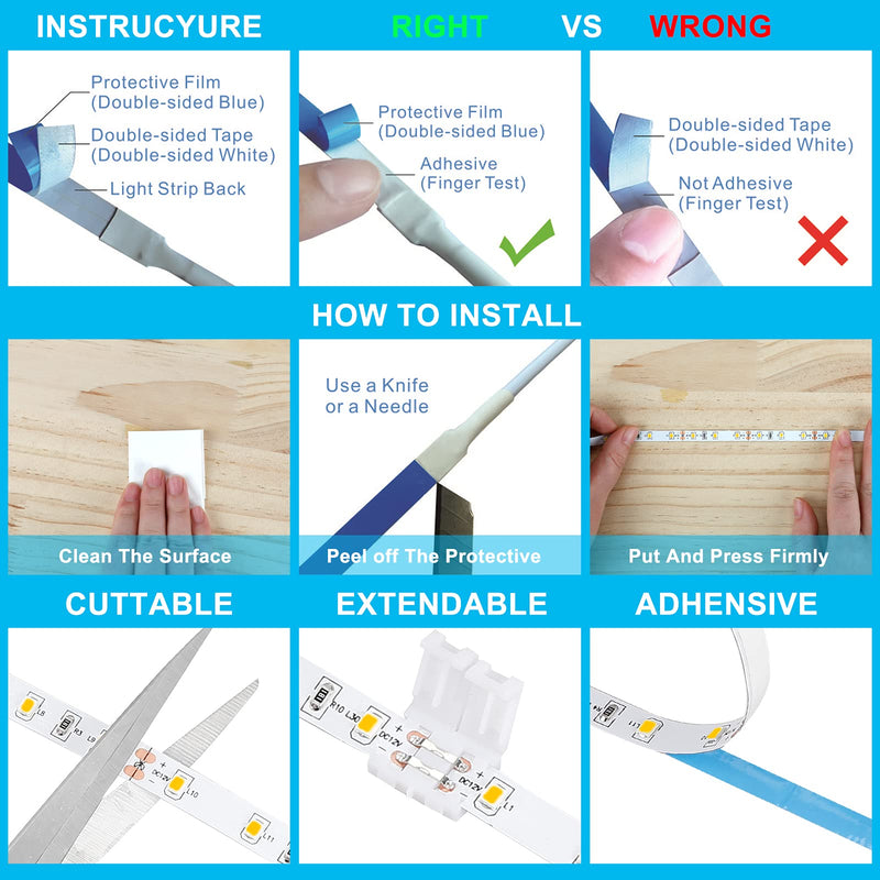 [Australia - AusPower] - Motion Sensor Under Cabinet Lights - Plug-in LED Strip Lights Indoor with Power Adapter, Dimmer and Timer for Kitchen Cabinet, Counter, Shelf, Showcase, Stairway, Bedroom, Corridor, Washroom 9.84FT LIGHT STRIP (WITH POWER ADAPTER) Warm White 3000k 9.84ft 