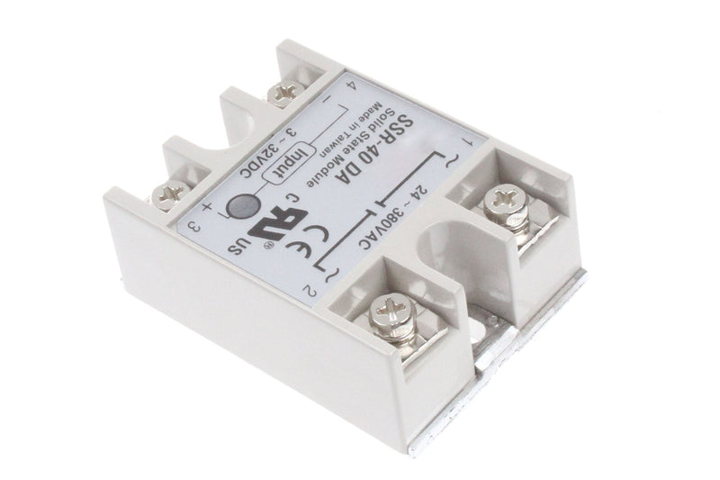 [Australia - AusPower] - NOYITO SSR-40DA Solid State Relay Single Phase Semi-Conductor Relay DC Control AC Input 3-32V DC Output 24-380V AC 