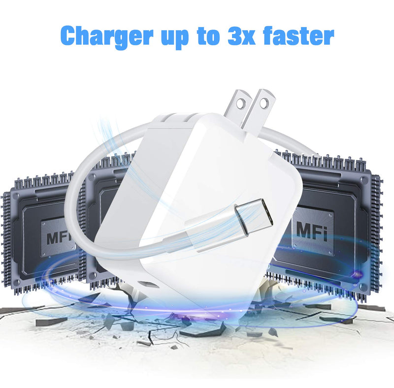 [Australia - AusPower] - iPhone12 Fast Charger [MFi Certified] Fast Wall Charger 20W USB C Charger Power Adapter PD Fast Charger Type C to Lightning Cable Compatible iPhone13/12/Mini/Pro Max/11/11 Pro Max/Xs Max (3FT) 3FT 
