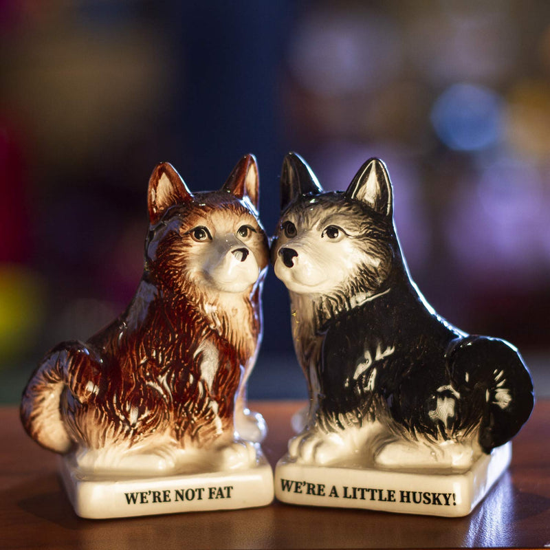 [Australia - AusPower] - Pacific Giftware were Not Fat Huskies Ceramic Salt and Pepper Shakers Set 