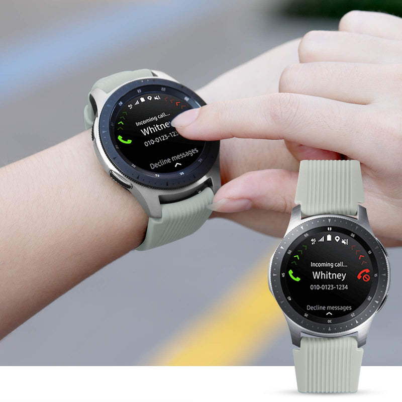 [Australia - AusPower] - [2 Pack] Lerobo Band Compatible for Samsung Galaxy Watch 3 45mm/Galaxy Watch 46mm Bands/Gear S3 Frontier, 22mm Smart Watch Band Silicone Casual Straps Accessories for Women Men Black Gray Black/Gray 