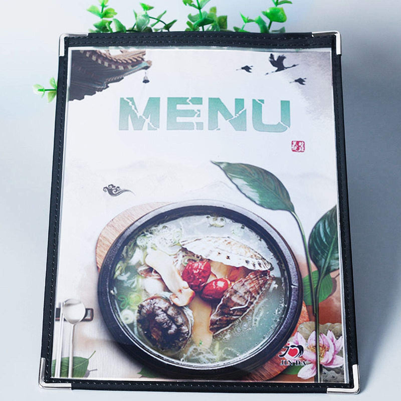 [Australia - AusPower] - PETTYOLL 10PCS Menu Covers 8.5 x 11 Inch, 1 Page 2 View Transparent Restaurant Menu Covers Book for Menu Books and Restaurant Supplies, Kitchen, Drink, Wine Menu Covers 