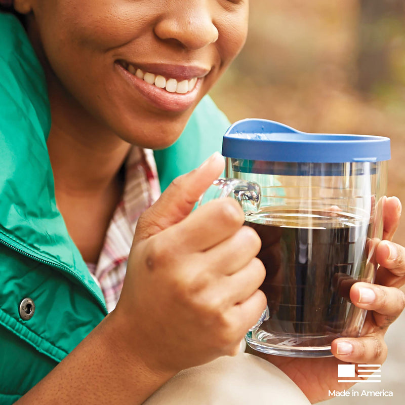 [Australia - AusPower] - Tervis Made in USA Double Walled Clear & Colorful Tabletop Insulated Tumbler Cup Keeps Drinks Cold & Hot, 16oz Mug, Clear 