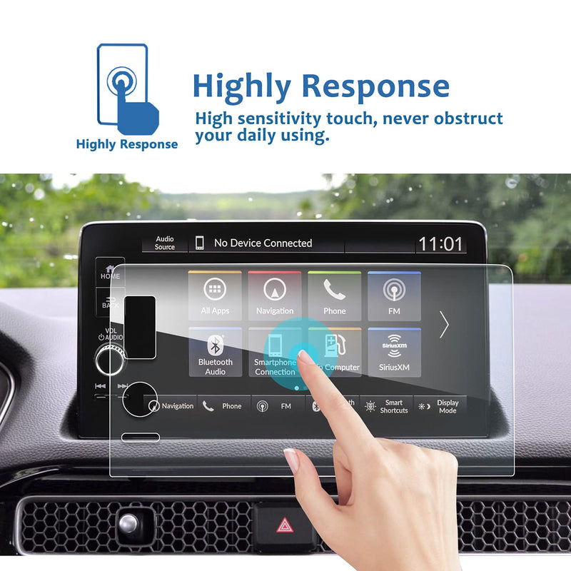 [Australia - AusPower] - LFOTPP Glass Screen Protector for 2022 H*onda Civic 9 Inch Tempered Glass Navigation 9H Hardness Car Infotainment Stereo Display Center Touchscreen Protective Film 9-Inch 