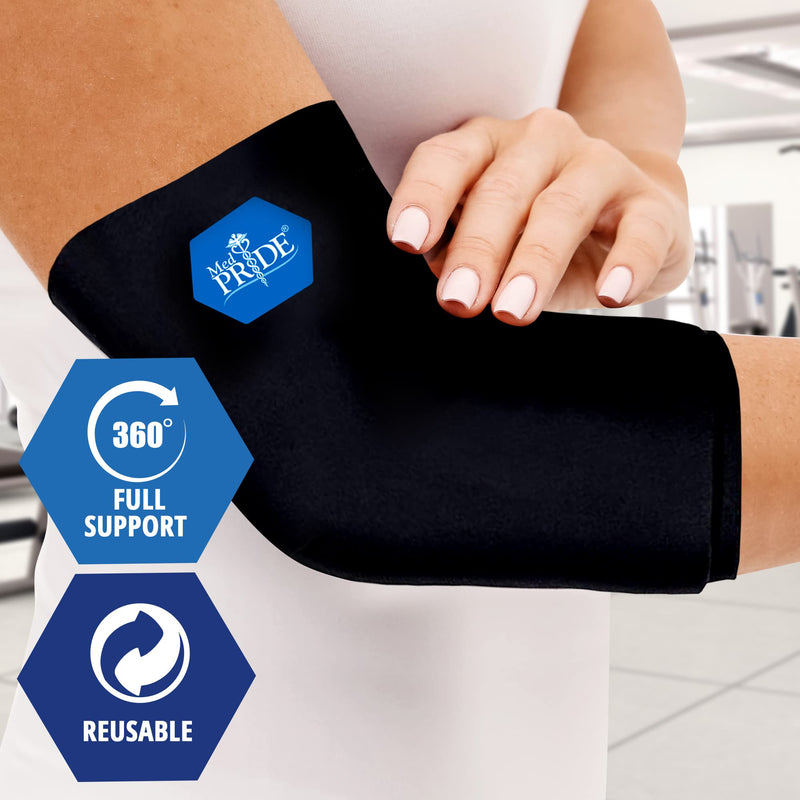 [Australia - AusPower] - MED PRIDE Reusable Hot & Cold Gel Compression Sleeve for Elbows, Arms, Knees and Ankles - Pain Relief Slip-On Ice Pack Wrap- Hot & Cold Therapy Pad for Meniscus, Arthritis, Injuries, Surgery Recovery 