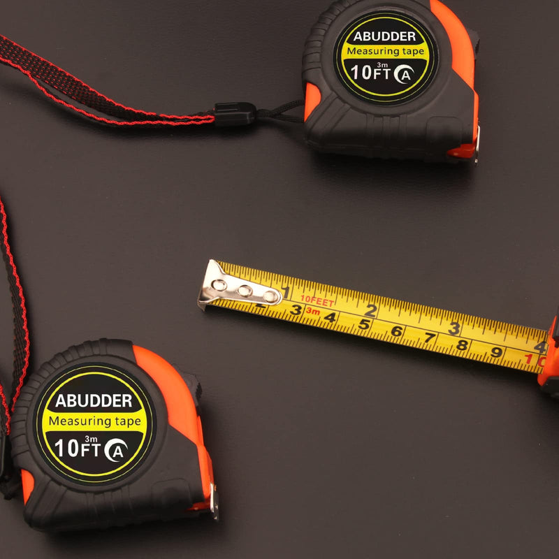 [Australia - AusPower] - 6 Pack Bulk Tape Measure 10 FT, Measuring Tape Retractable with Inches and Centimeters, Measurement Tape 10-Foot by 3/4-Inch (Color A) 