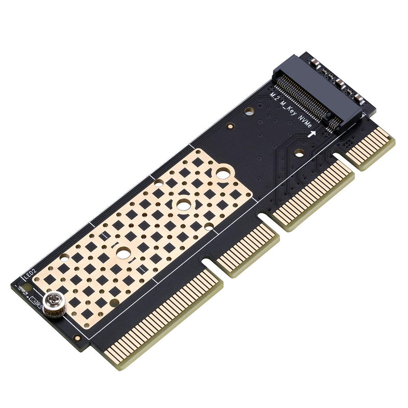 [Australia - AusPower] - NVME Adapter with Heat Sink fo M.2 NVME (M-Key) SSD to PCIE 3.0 X16 Expansion Card 
