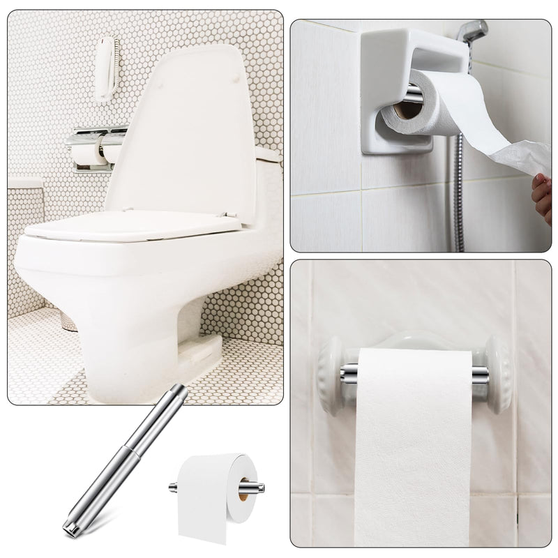[Australia - AusPower] - Paper Toilet Holder Replacement Rod Toilet Paper Holder Roller Stainless Steel Toilet Paper Holder Spring Loaded Toilet Paper Holder Roller Toilet Paper Holder Spring Rod 